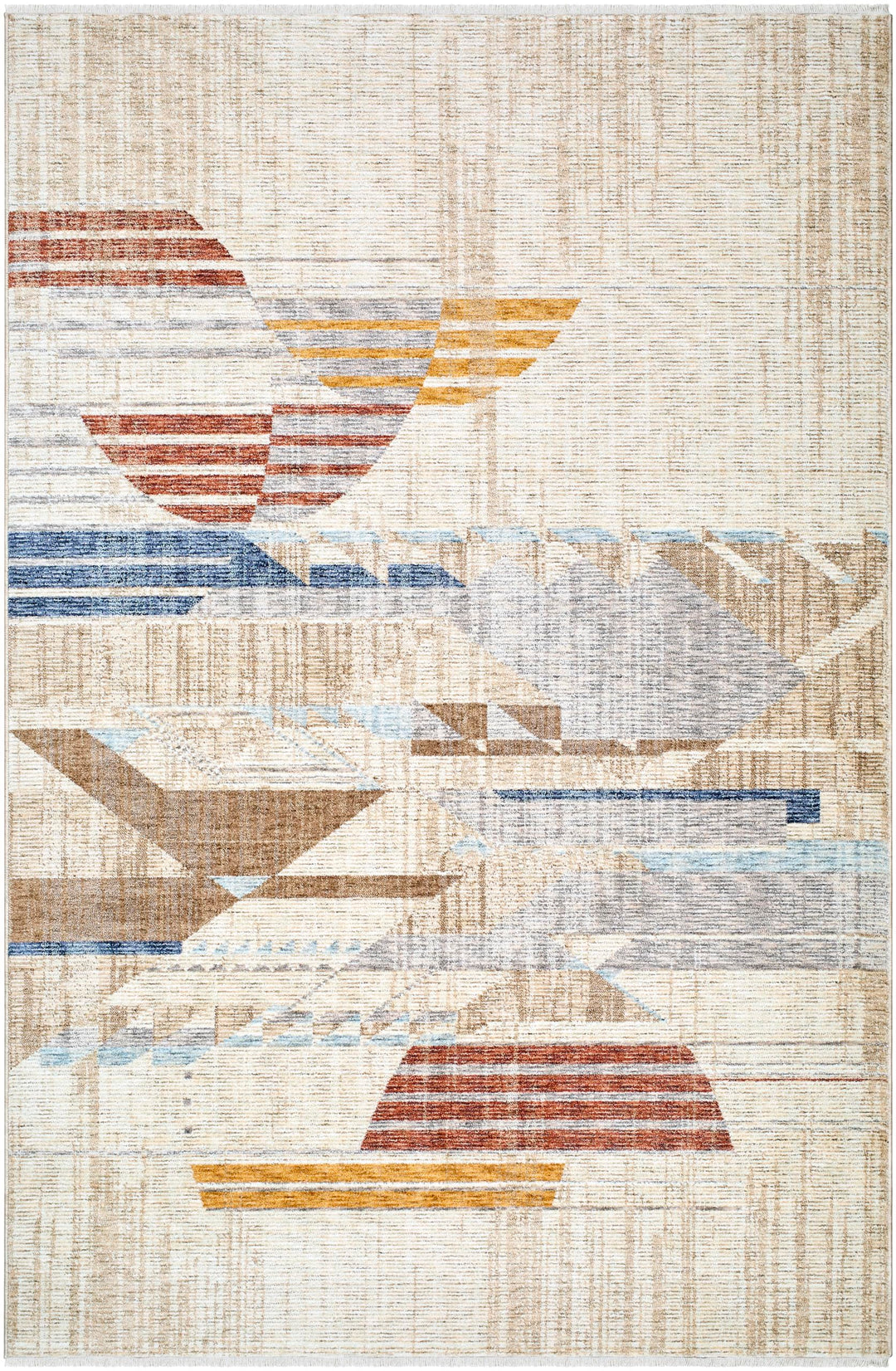 Livabliss x Frank Lloyd Wright Foundation Usonia Modern Global Area Rug 5' x 5' x 7'8"