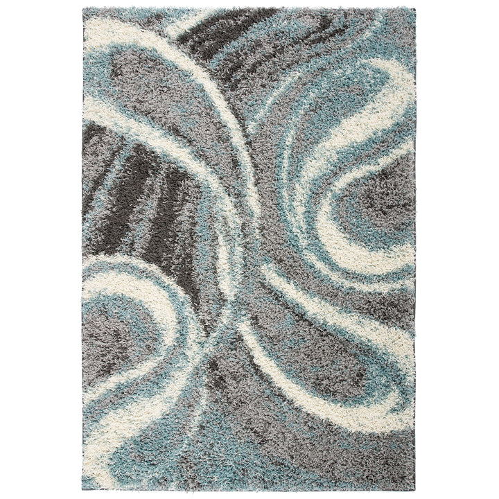 Rugshop Contemporary Cozy Plush Shag Area Rug 5' x 7' Blue 5'x7'