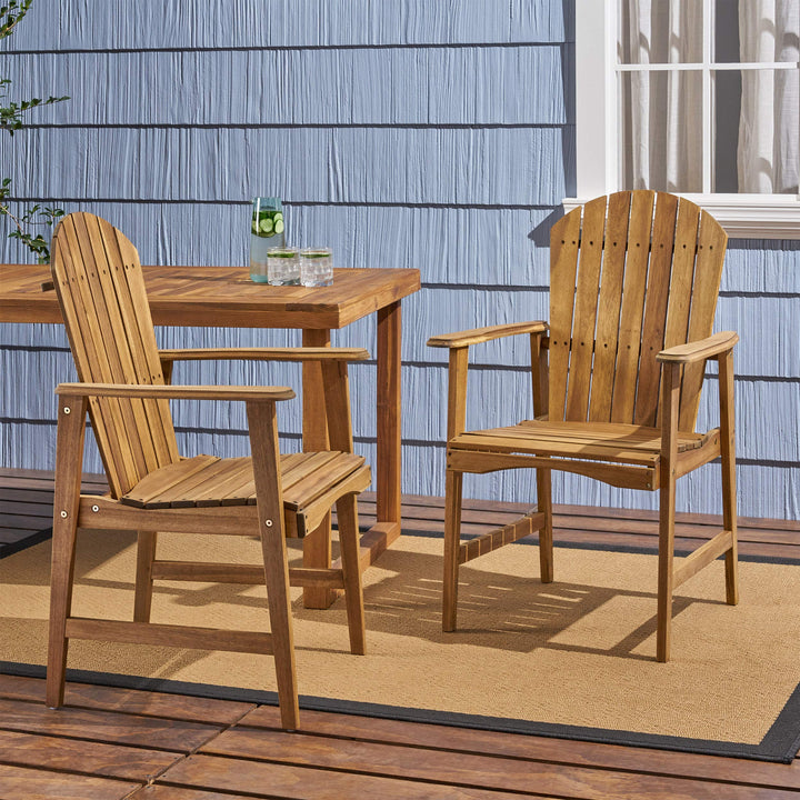 Malibu Acacia Adirondack-inspired Patio Dining Chairs (Set of 2) by Christopher Knight Home