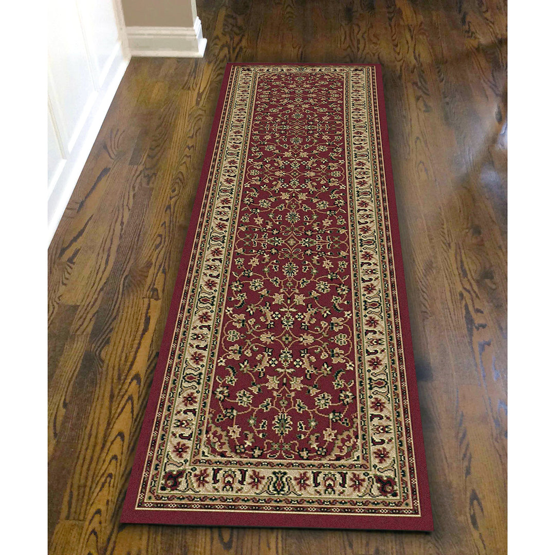 Formal Flower Oriental Runner Rug Polypropylene Traditional