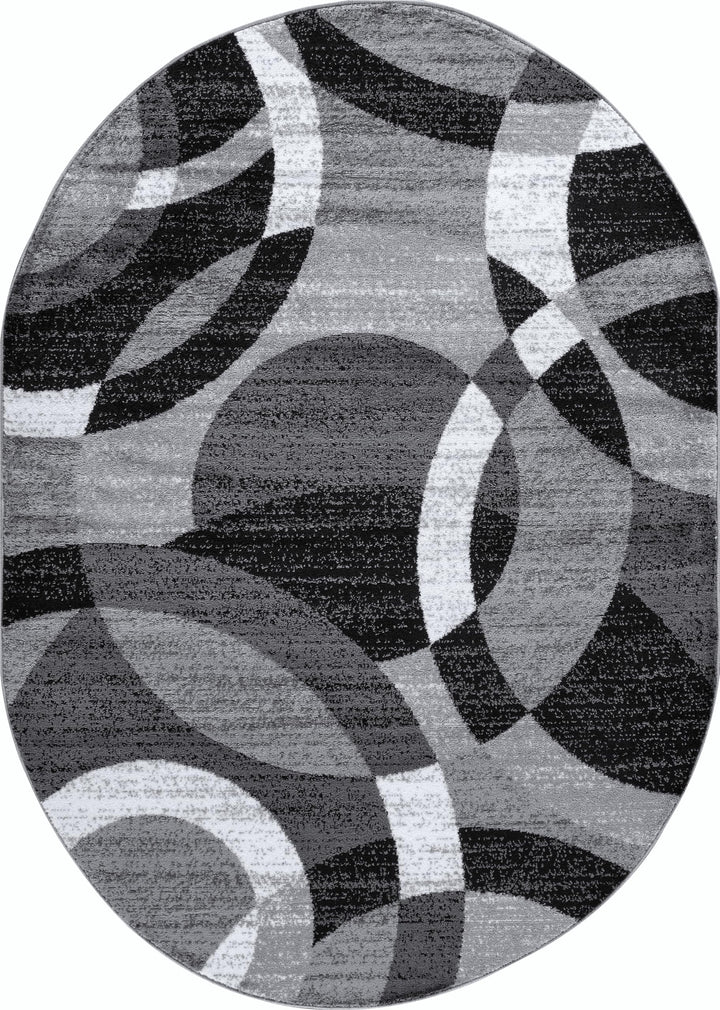 Rugshop Contemporary Abstract Circles Perfect for high traffic areas of your -