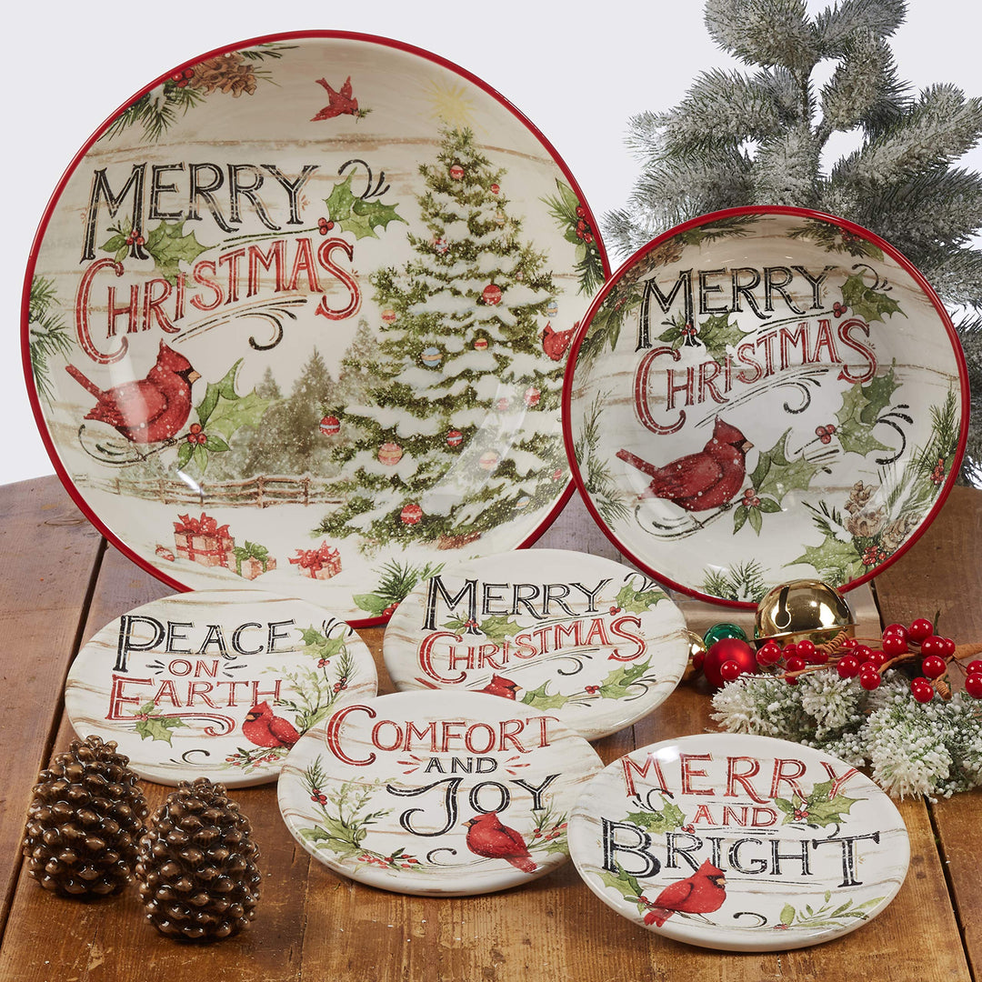 Certified International Evergreen Christmas Rectangular Platter 16".