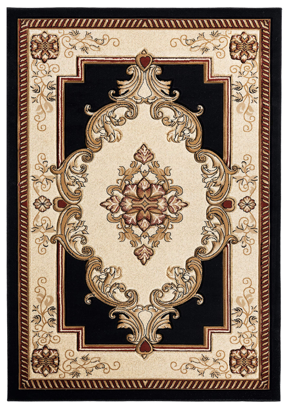 United Weavers of America Bristol Fallon Black Mat Rug 2'7" x 4'2" 2'7" x 4'2" - Black