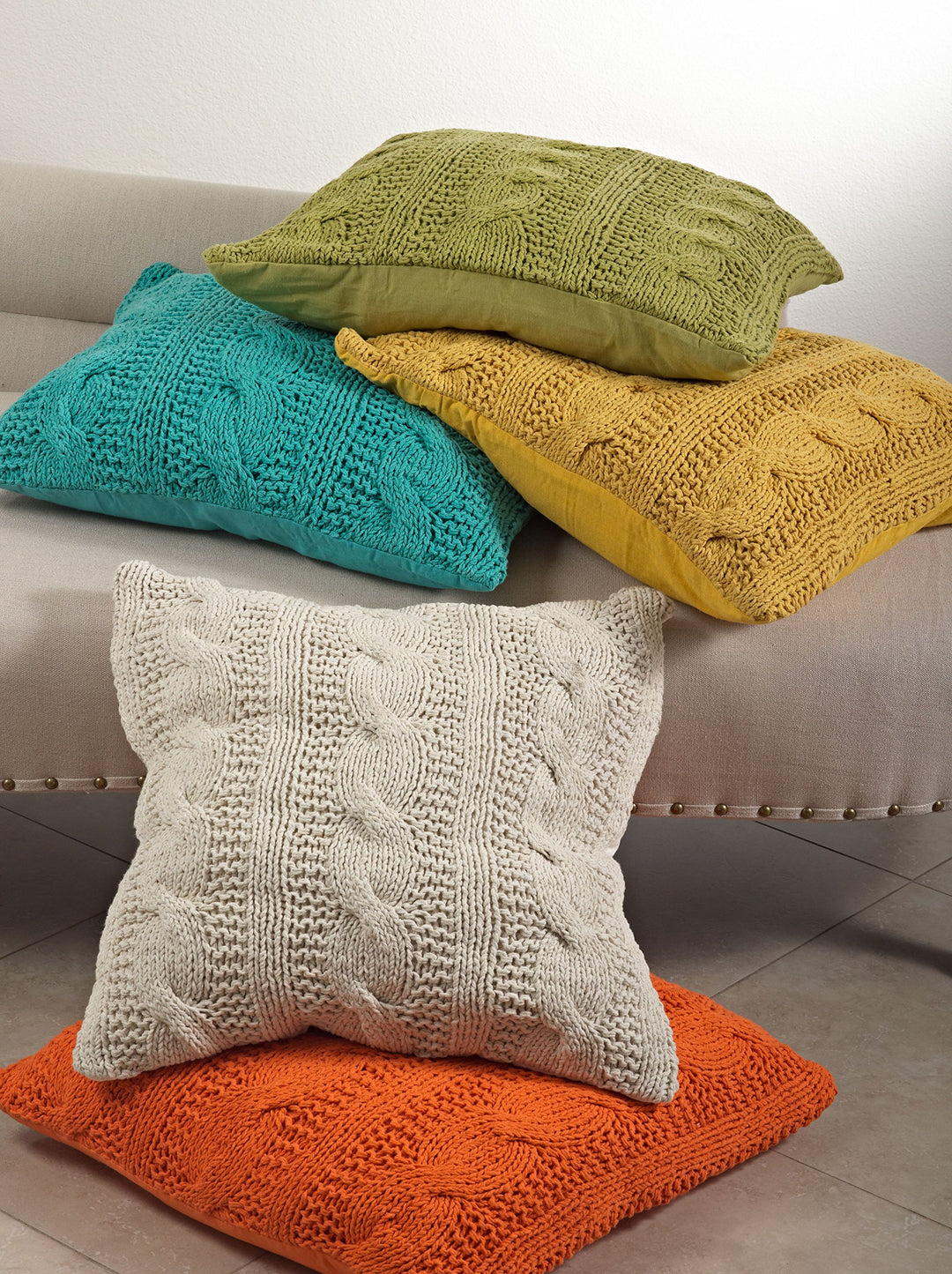 Cable Knit Design Throw Pillow