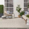 Nourison Positano Indoor/Outdoor Light Grey 9' x 12' Area Rug Easy Cleaning 9' x 12' - Grey