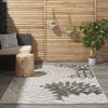 Nourison Aloha Indoor/Outdoor Floral Silver Grey 3'6" x 5'6" Area Rug (4' x 6') 3'6" x 5'6" - Silver/Grey