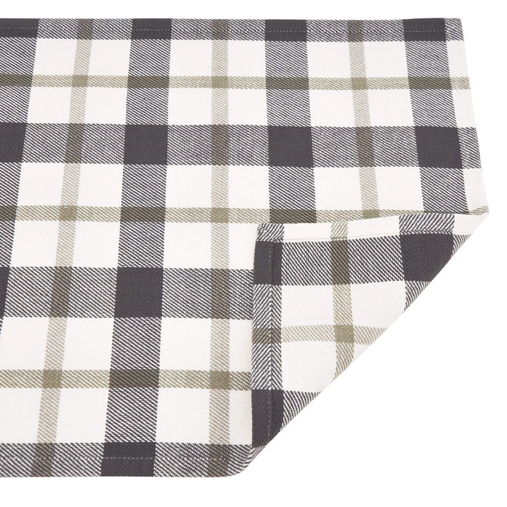 Plaid Design Cotton Placemats (Set of 4) Grey Classic Farmhouse Modern