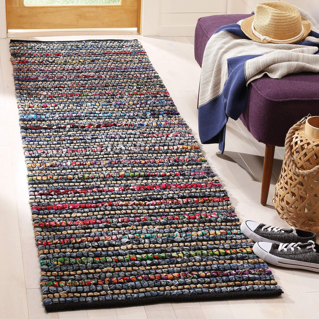 SAFAVIEH Cape Cod Collection Runner Rug - 2'3" x 8' Multi & Natural Handmade