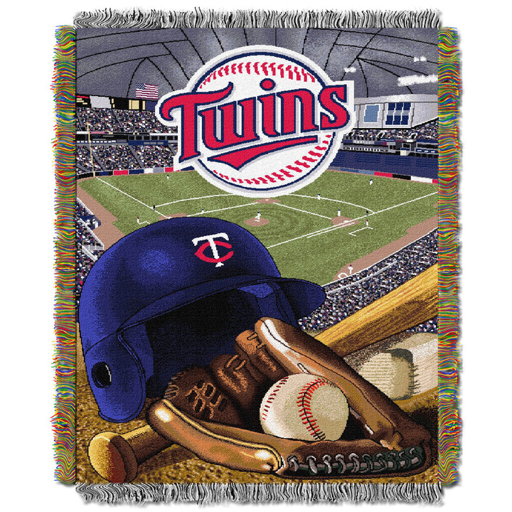 The Northwest Company MLB Minnesota Twins Woven Tapestry Throw Blanket 48" x 60" Minnesota Twins - Victorian