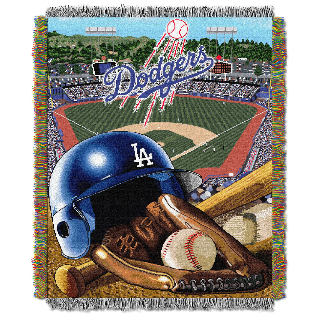 The Northwest Company MLB Los Angeles Dodgers Woven Tapestry Throw Blanket 48" x Los Angeles Dodgers - Victorian