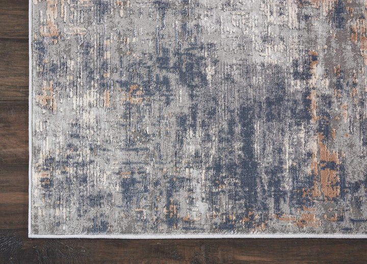 Rustic Textures Distressed Contemporary Abstract Area Rug