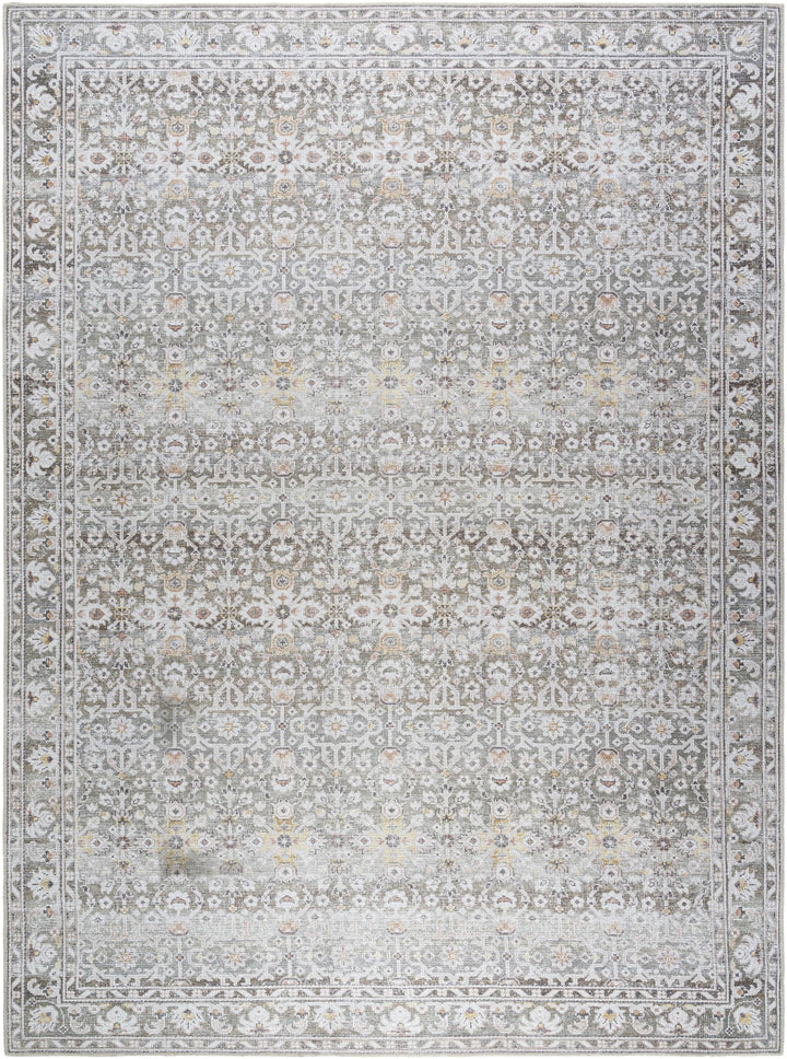 Livabliss x Our PNW Home Rainier Updated Traditional Washable Area Rug 3'3" x 3'3" x 4'11" - Medium Gray