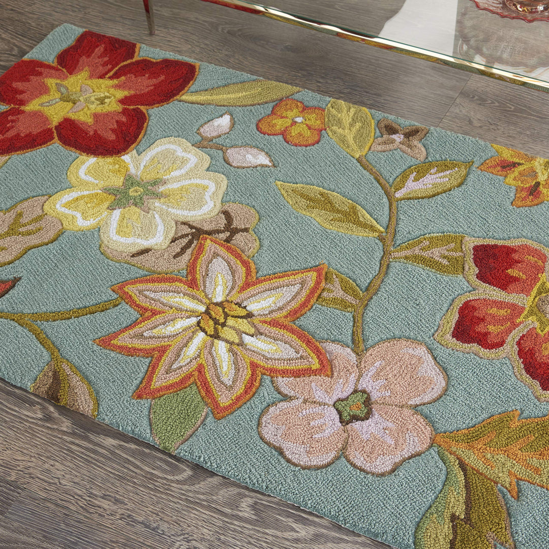 Nourison Fantasy Area-Rug Modern Floral Bed Room Living Room