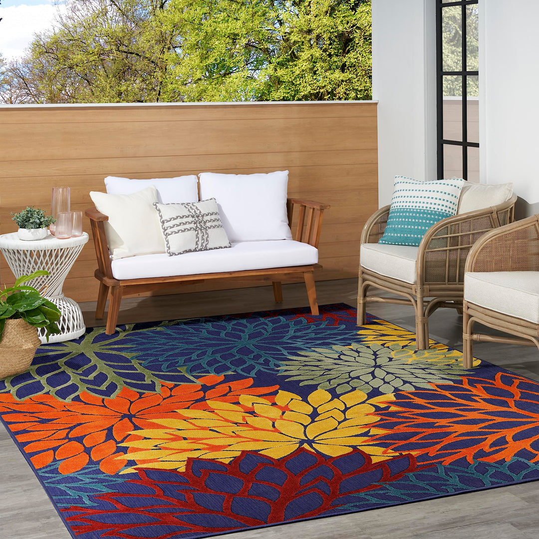 Nourison Aloha Floral Modern, Indoor/Outdoor Area Rug