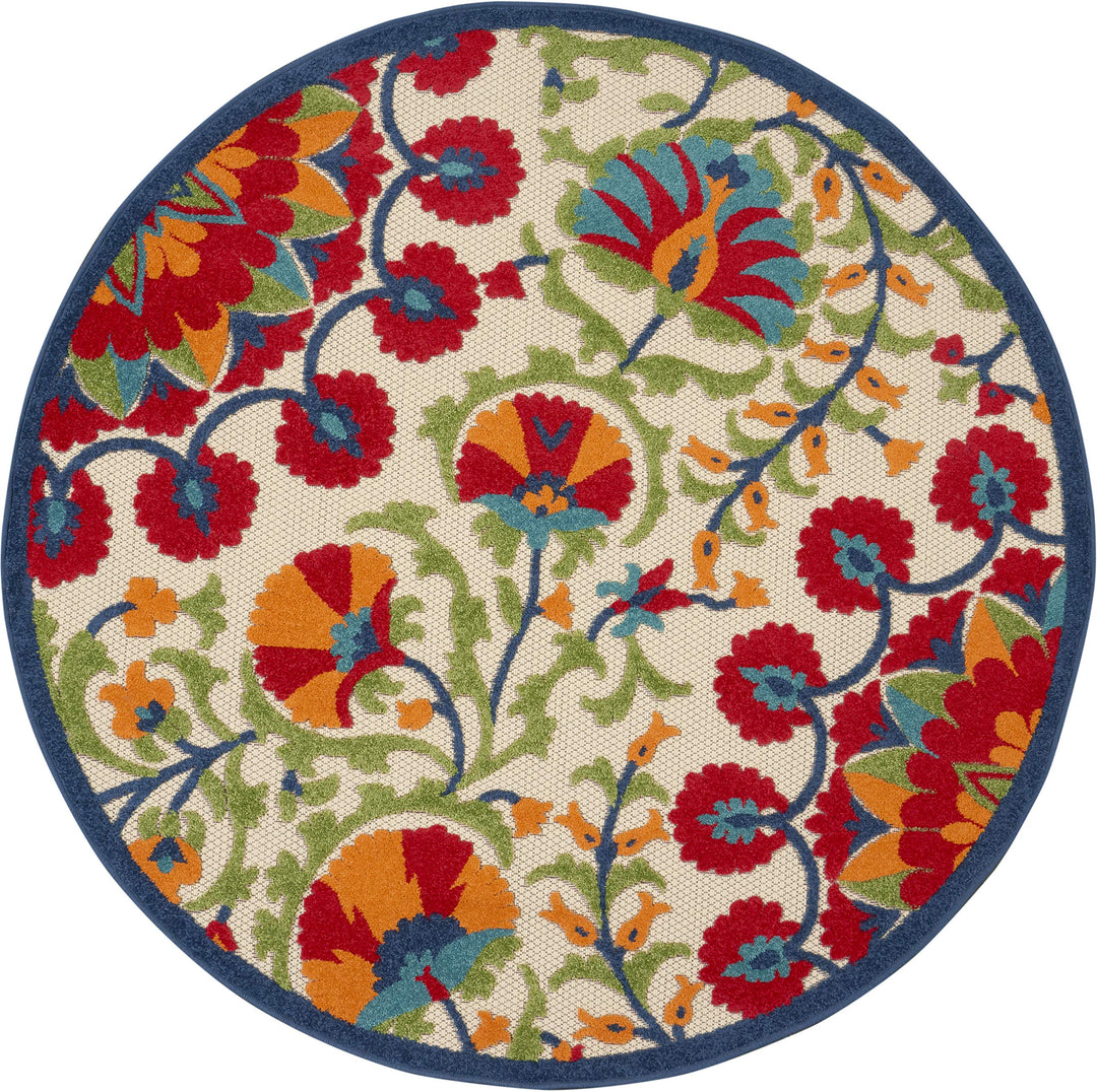 Nourison Aloha Modern Multicolor Floral Botanical Area Rug