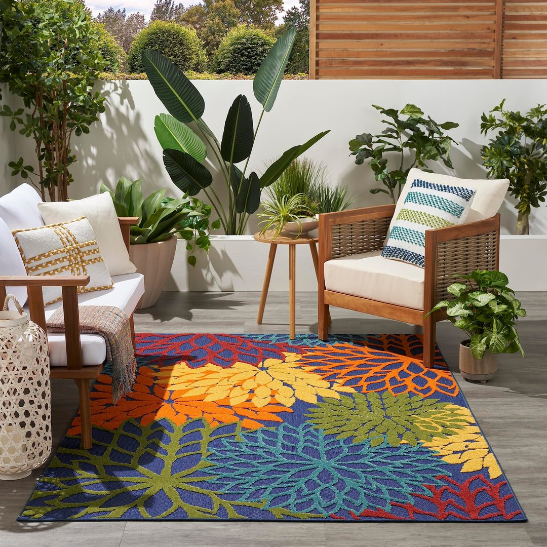 Nourison Aloha Floral Modern, Indoor/Outdoor Area Rug