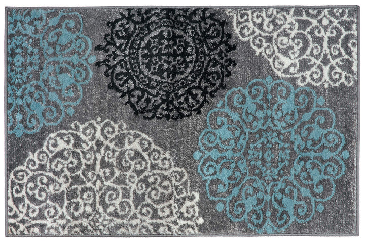 Rugshop Contemporary Modern Floral Design Area Rug