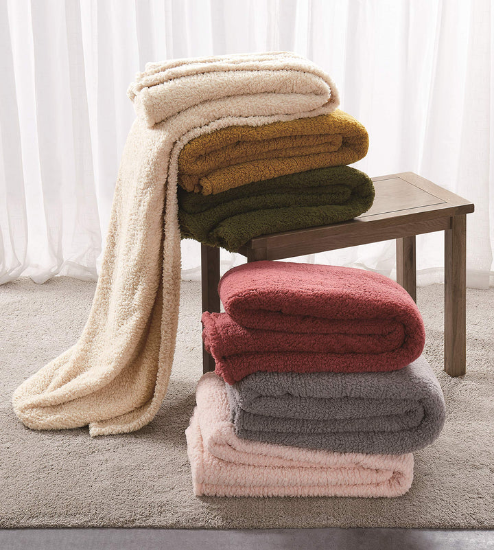 Brooklyn Loom Marshmallow Sherpa Bed Blanket