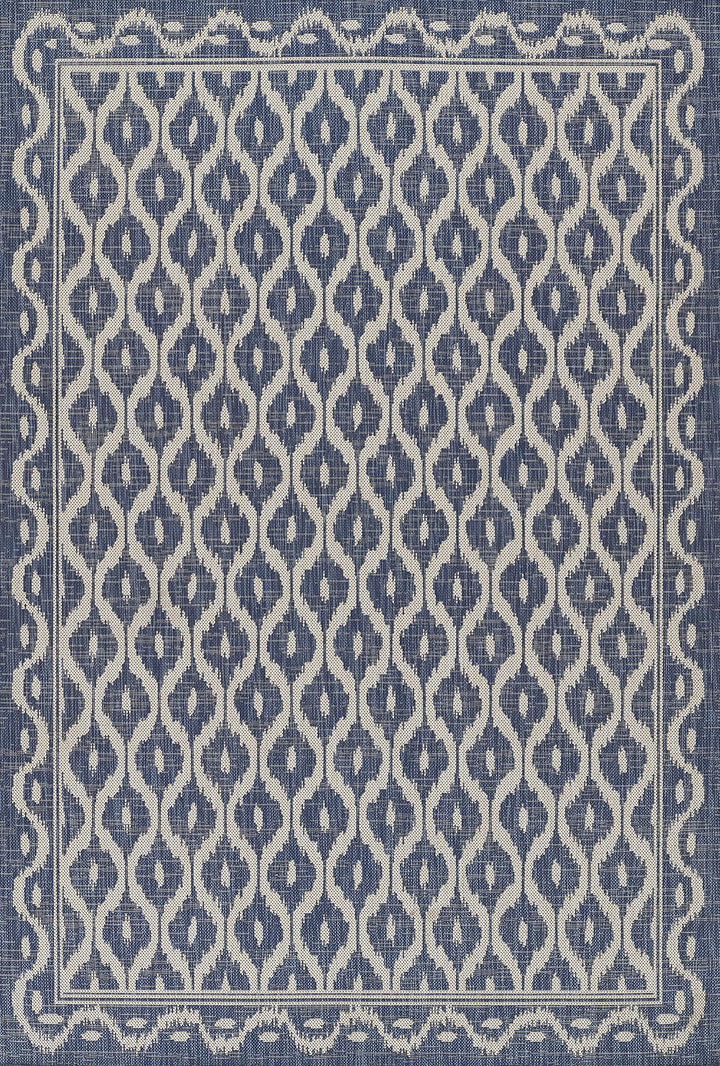 Momeni Riviera Contemporary Indoor/Outdoor Area Rug Blue 8' X 10' 8' X 10' - Blue