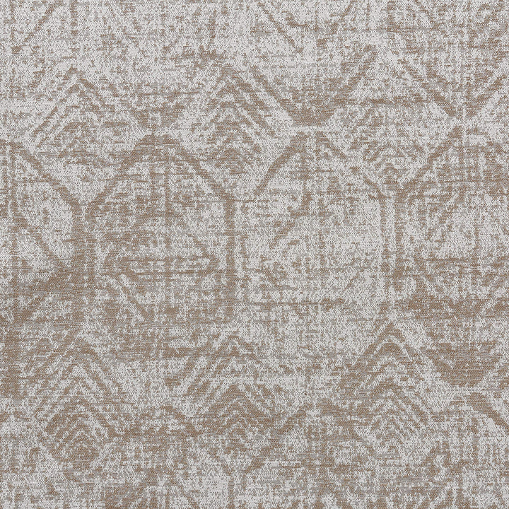 Sun Zero Darren Distressed Woven Jacquard Blackout Grommet Curtain Panel 50" x 84 Inches - Camel