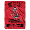 46 x 60 NCAA Wolfpack Throw Blanket Red Black College Theme Bedding Sports Patterned Collegiate Football Team Logo Fan Merchandise Athletic Team - Diamond Home USA