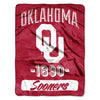 46 x 60 NCAA Sooners Throw Blanket Red White College Theme Bedding Sports Patterned Collegiate Football Team Logo Fan Merchandise Athletic Team Spirit - Diamond Home USA