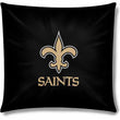 NFL Saints Throw Pillow 15 Inches Football Themed Accent Pillow Bedroom Sofa Sports Patterned Team Color Logo Fan Merchandise Athletic Spirit Black - Diamond Home USA