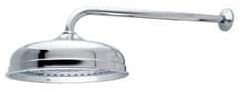 Raindrop Chrome Showerhead Arm Grey Brass