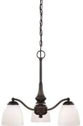 3 Light Prairie Bronze Chandelier Brown Metal Energy