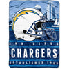 NFL Chargers Throw Blanket 60 X 80 Inches Football Themed Bedding Sports Patterned Team Logo Fan Merchandise Athletic Team Spirit Fan White Powder