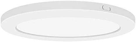 Modplus 7 inch White 120v Led Round Flush Mount Transitional