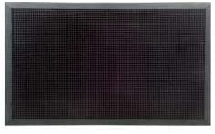 Black Rubber Stud Mat (47 X 18) 47 18 Modern Contemporary Rectangle All Weather