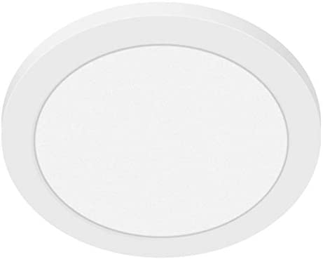 Modplus 7 inch White 120v Led Round Flush Mount Transitional Acrylic