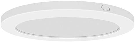 Modplus 7 inch White 120v Led Round Flush Mount Transitional Acrylic