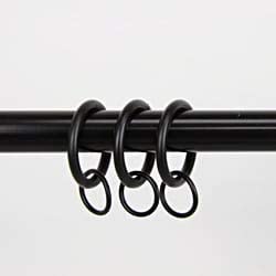 Black 1 Inch Curtain Rings (Pack 10) Metal