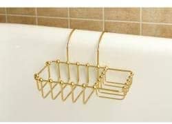 Solid Brass Tub Side Bathtub Shelf Metal - Diamond Home USA