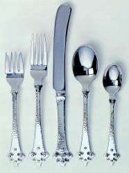 'Crusader' 5 Piece Place Setting Set Metal Stainless Steel