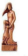 Wood 'Mother Daughter' Sculpture Handmade Indonesia Brown