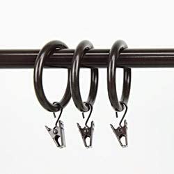 Heavy Duty 1 5 Inch Cocoa Curtain Rings (Pack 10) Brown Metal Finish