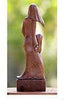 Wood 'Mother Daughter' Sculpture Handmade Indonesia Brown