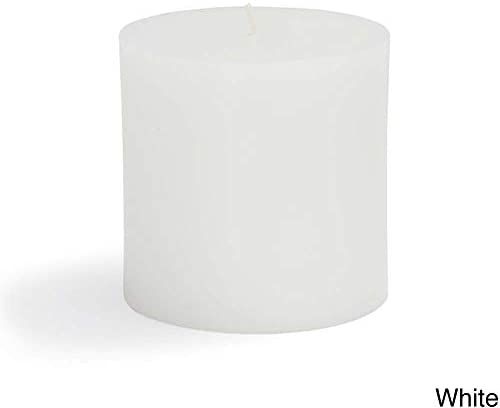 MISC Pillar Candles (Set 12) Yellow White Traditional Paraffin Wax