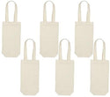 6 Pack Wine Bottle Tote Carrying Bags Cotton Canvas Travel Gift Bag Cream Cream Non Stick