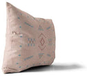 Peach Lumbar Pillow by Orange Accent 12x16 Southwestern Geometric Cotton One Removable Cover