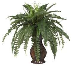 Silk 28 inch Potted Boston Fern Polyester - Diamond Home USA