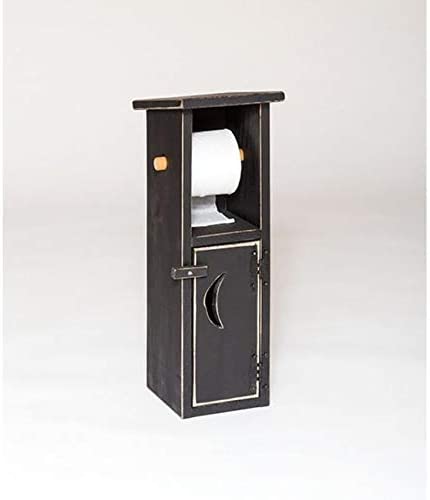 Toilet Paper Holder Black Solid Color Country Farmhouse