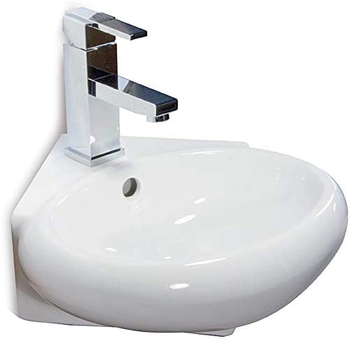 MISC Ceramic 14 5 inch Corner White Wallmount Sink