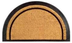 Half Round Coir Stripe Door Mat (20 X 32) 20 32 Brown Modern