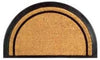 UKN Half Round Coir Stripe Door Mat (20 X 32) 20 32 Brown Modern Contemporary Semi Circle All Weather