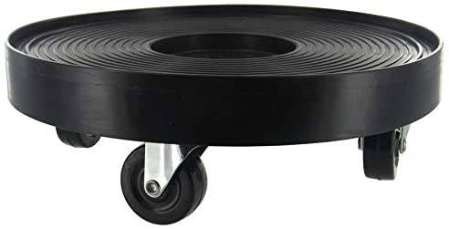Black 16 inch Plant Dolly Round Metal Plastic