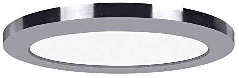 7 inch Chrome 120v Led Round Flush Mount Transitional